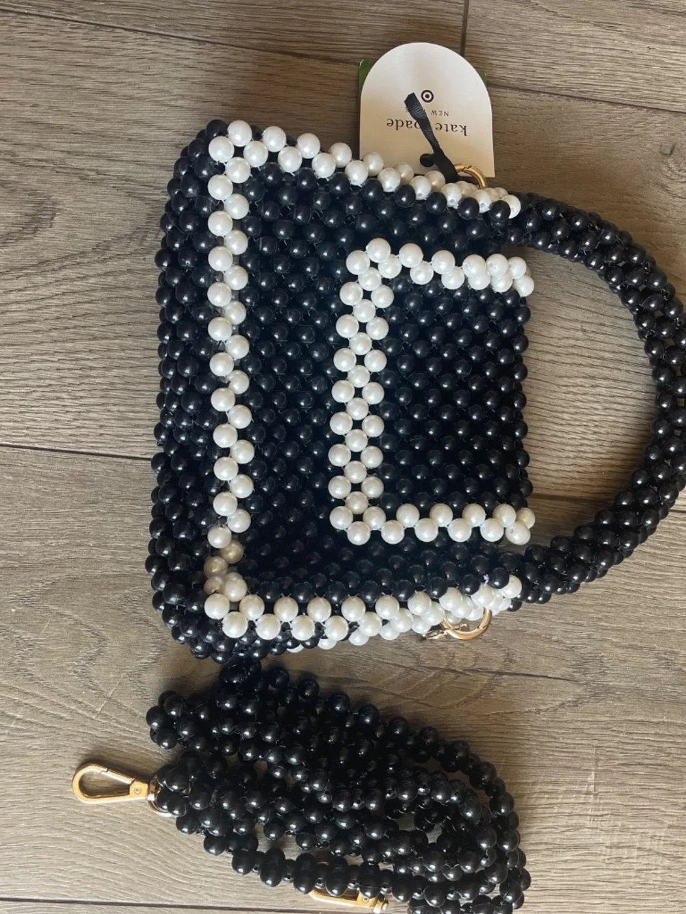 kate spade black white